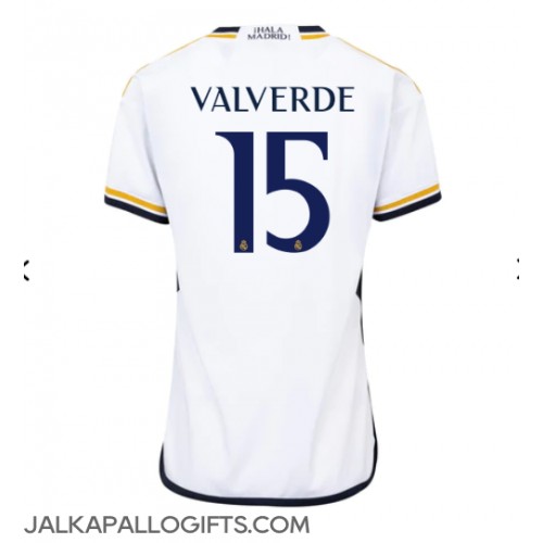Real Madrid Federico Valverde #15 Kotipaita Naiset 2023-24 Lyhythihainen